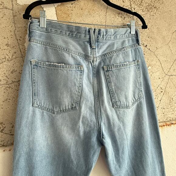 Free People Jeans Womens 29 Stove Pipe Denim High Rise Tapered Leg Rigid Denim - Picture 7 of 8